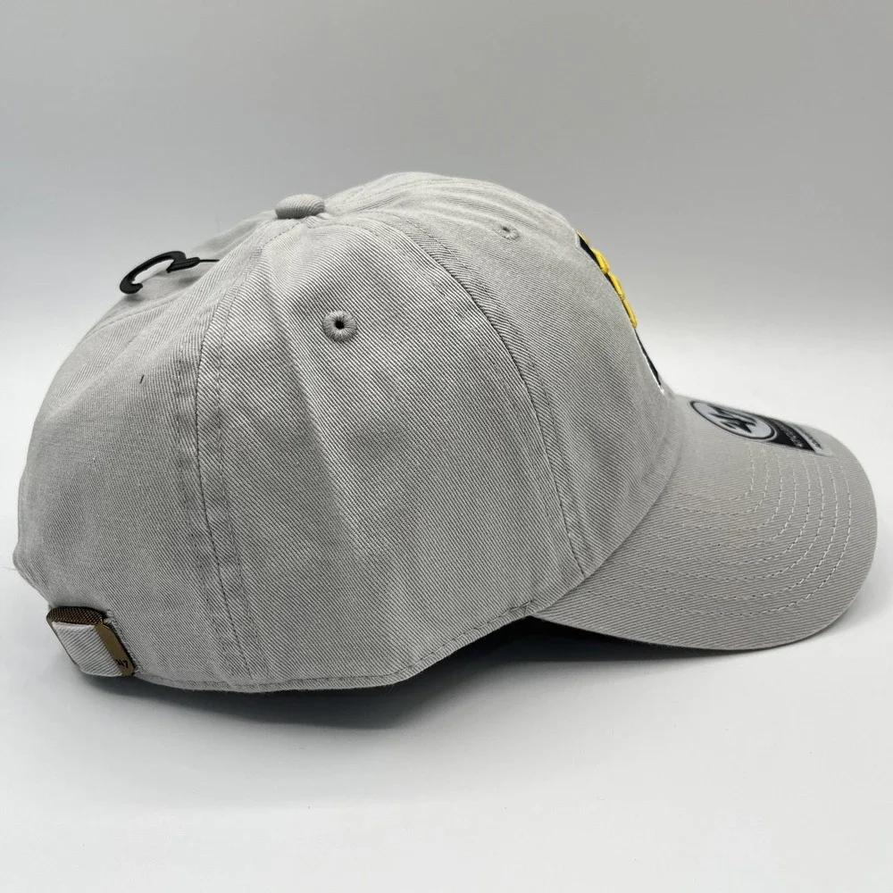 Indiana Pacers 47 Brand Clean Up Hat Strap Back One Size Gray NBA Basketball NEW